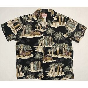 Vintage RJC Hawaiian Shirt Mens Size 2XL Tropical Island Surf Beach Aloha USA
